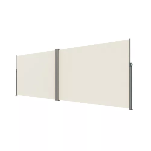 LUARO terasz oldalsó sarok napellenző feltekerhető szúnyogháló 180 x 620 cm bézs