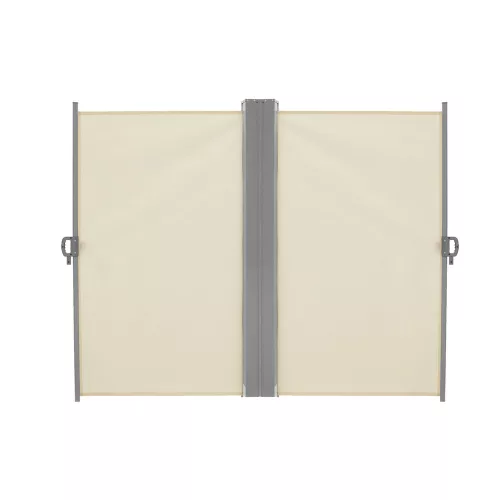 LUARO terasz oldalsó sarok napellenző feltekerhető szúnyogháló 180 x 620 cm bézs
