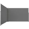 LUARO terasz oldalsó sarok napellenző feltekerhető szúnyogháló 180 x 620 cm szürke