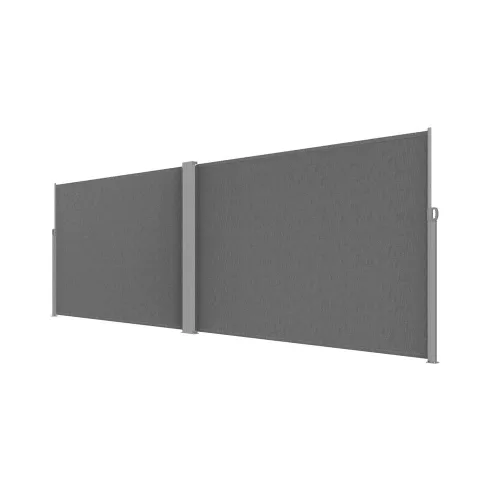 LUARO terasz oldalsó sarok napellenző feltekerhető szúnyogháló 180 x 620 cm szürke