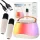 Karaoke szett Bluetooth hangszóró RGB LED 2 USB mikrofonnal