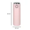 Termosz bögre kiöntővel, LED termosz, 350ml, rózsaszín