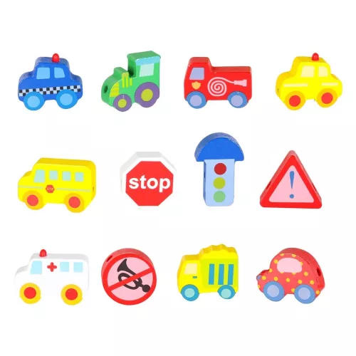 Lemn articol blokkok, deszka, mașini, vehicule