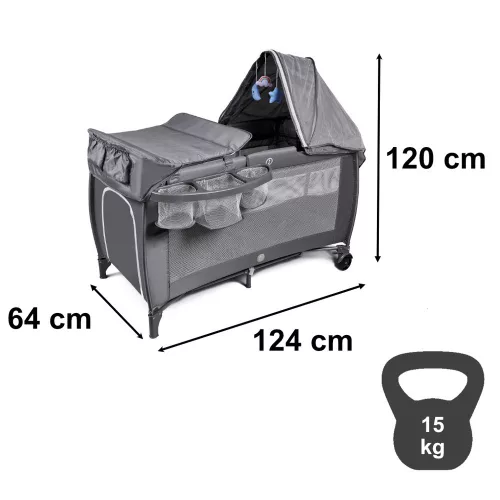 pliabil pătuț de călătorie spațiu de joacărel și pe două niveluri accesoriuălal pentru copii