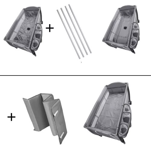 pliabil pătuț de călătorie spațiu de joacărel și pe două niveluri accesoriuălal pentru copii