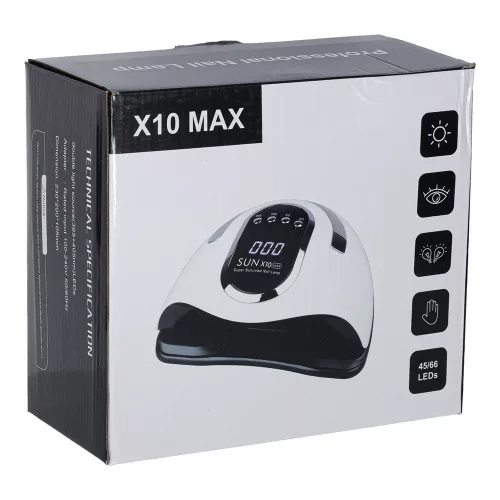 Sun X10 UV 45 LED 280W-os körömlámpa manikűrhöz, hibrid és géllakkokhoz