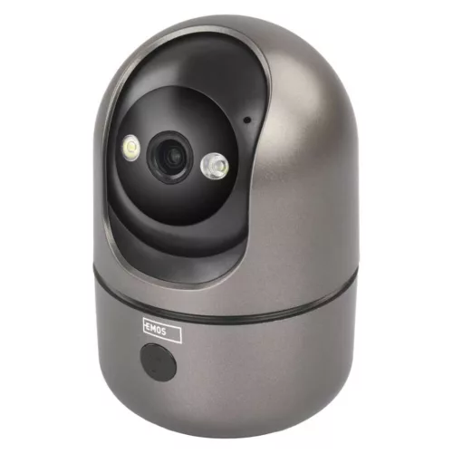 GoSmart Beltéri forgatható kamera IP‑220W wifivel, páncélszürke, fekete, IP21, EMOS, H4062