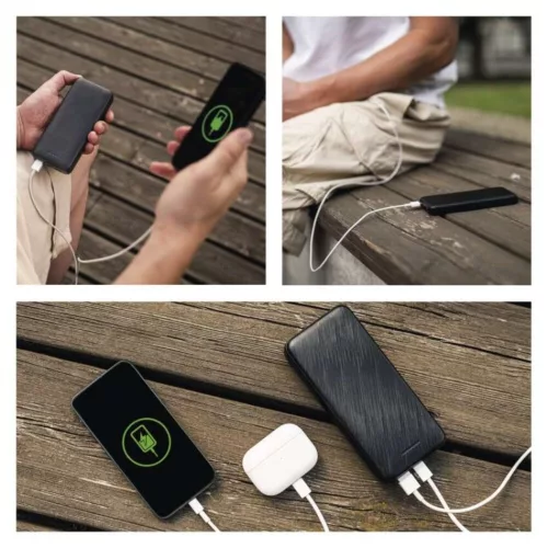 EMOS Powerbank AlphaQ3, 10 000 mAh, 22,5 W, fekete, B0571B