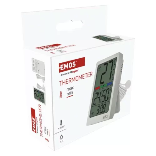 Digitális hőmérő páratartalom-mérővel, vezetékes érzékelővel, ébresztőórával E0558P, EMOS, E0558P