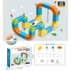 Magnetic cub de construcție pistă de curse tren 65 piese