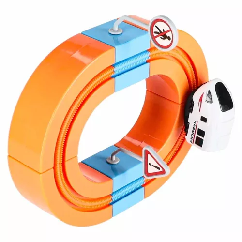 Magnetic cub de construcție pistă de curse tren 65 piese