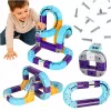 Magnetic cub de construcție pistă de curse mașini 54 piese