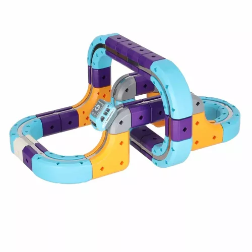 Magnetic cub de construcție pistă de curse mașini 54 piese