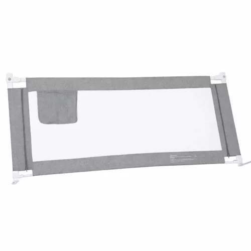grilaj de pat, protecție, încuietoare, huzatos, 140 cm, gri
