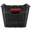 Coș pentru bicicletă, rattan spate csomagsuports coș pentru bicicletă cu element reflectorizant