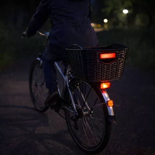 Coș pentru bicicletă, rattan spate csomagsuports coș pentru bicicletă cu element reflectorizant
