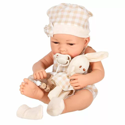 Bebeluși Cărucior-accesoriu și nyuszi plușel, bej