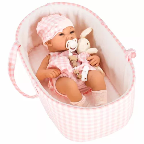 Bebeluși Cărucior-accesoriu și nyuszi plușel, roz