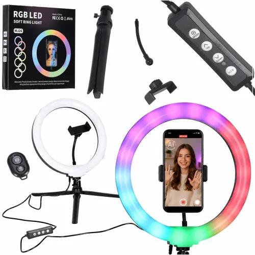 RGB LED szelfi lampă cu suport