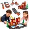 3D magnetic joc de construcție, stație de pompieri, 48 baterie