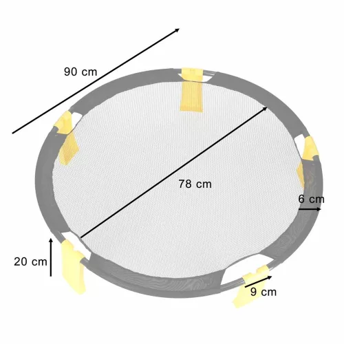 Roundnet de îndemânare jucărie set rotund cu plasă și 2 cu minge