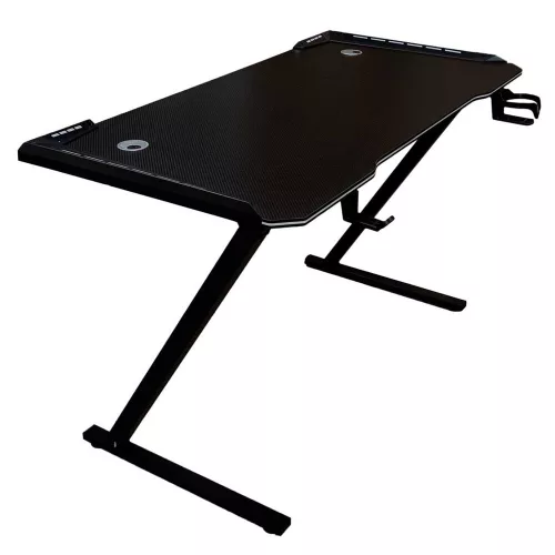 Gamer íróasztal RGB LED-világítással és számítógépes tartókkal, 120×60 cm