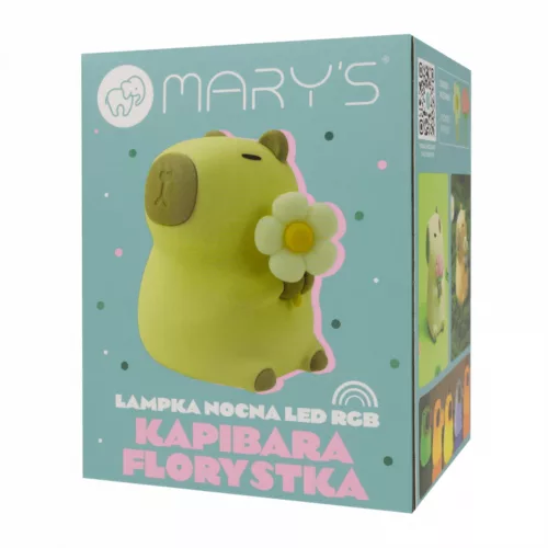 MARY'S LED éjjeli lámpa kapibara virágárus RGB