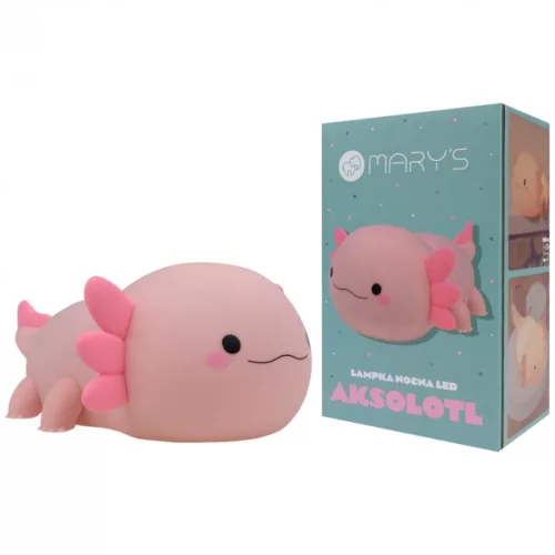 MARY'S LED éjjeli lámpa axolotl rózsaszín