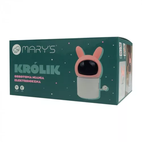 MARY'S Rotatable elektronikus babafigyelő nyuszi rózsaszín WiFi TUYA