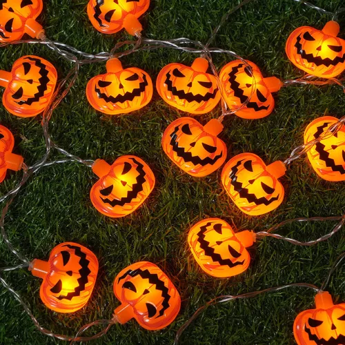 Modee Halloween LED Füzér dekor Elemes H001 (10LED/165cm/15cm), 3000K, meleg fehér, IP20