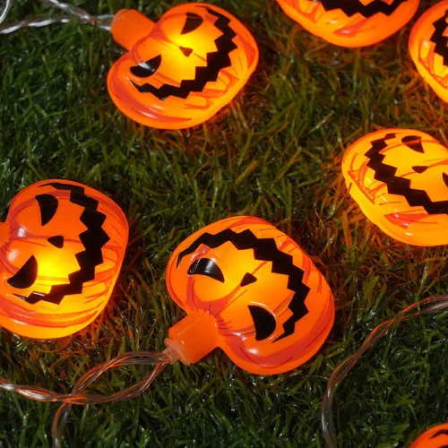 Modee Halloween LED Füzér dekor Elemes H001 (10LED/165cm/15cm), 3000K, meleg fehér, IP20