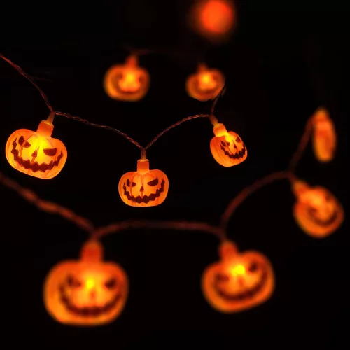 Modee Halloween LED Füzér dekor Elemes H001 (10LED/165cm/15cm), 3000K, meleg fehér, IP20