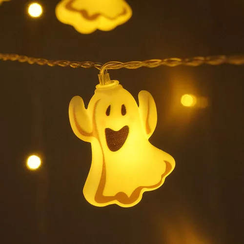 Modee Halloween LED Füzér dekor Elemes H002 (10LED/165cm/15cm), 3000K, meleg fehér, IP20