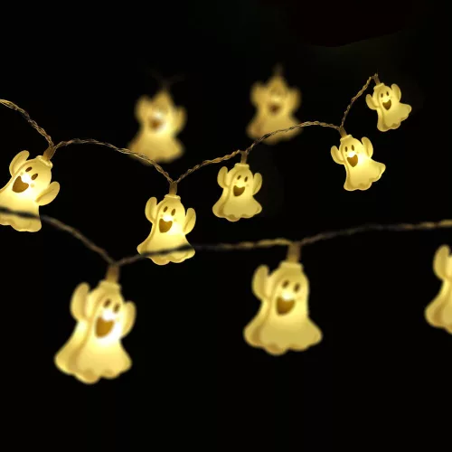 Modee Halloween LED Füzér dekor Elemes H002 (10LED/165cm/15cm), 3000K, meleg fehér, IP20