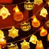 Modee Halloween LED Füzér dekor Elemes H003 (10LED/165cm/15cm), 3000K, meleg fehér, IP20