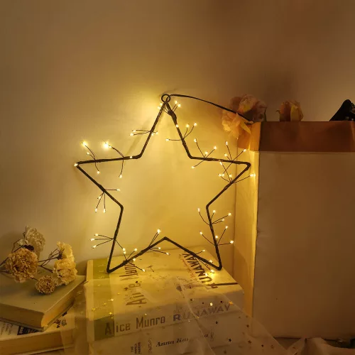 Modee Karácsonyi LED dekoráció Elemes C4030 (60LED Ø30cm), 3000K, meleg fehér, IP44
