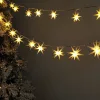 Modee Karácsonyi LED Füzér dekor Elemes C3028 (10LED/135cm/15cm), 2700K, meleg fehér, IP20