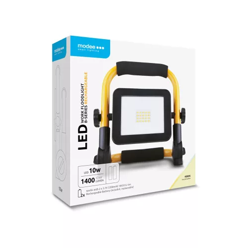 Modee LED Reflektor Munkalámpa (+4400mAh) 10W 120° 4000K (1400lm) B-series, CRI>80, természetes fehér, IP54