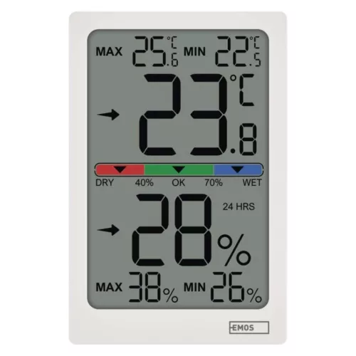 Digitális beltéri hőmérő páratartalom-mérővel E0558, EMOS, E0558