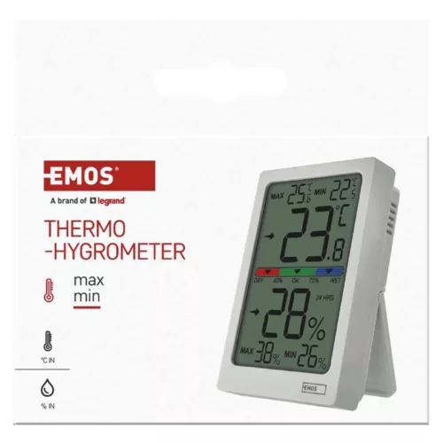 Digitális beltéri hőmérő páratartalom-mérővel E0558, EMOS, E0558