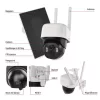 GoSmart Kültéri akkumulátoros kamera IP-1200 WASP wifivel és napelemmel, fehér, IP44, EMOS, H4067