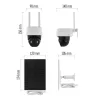 GoSmart Kültéri akkumulátoros kamera IP-1200 WASP wifivel és napelemmel, fehér, IP44, EMOS, H4067