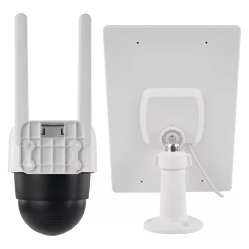 GoSmart Kültéri akkumulátoros kamera IP-1200 WASP wifivel és napelemmel, fehér, IP44, EMOS, H4067