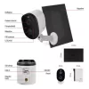 GoSmart Kültéri akkumulátoros kamera IP-1150 SNAP wifivel és napelemmel, fehér, IP44, EMOS, H4073