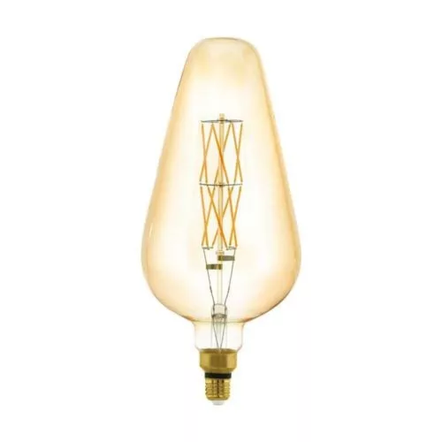 LED lámpa , égő , izzószálas hatás , filament , D165 , E27 , 8W , dimmelhető , meleg fehér , borostyán , EGLO , 11838