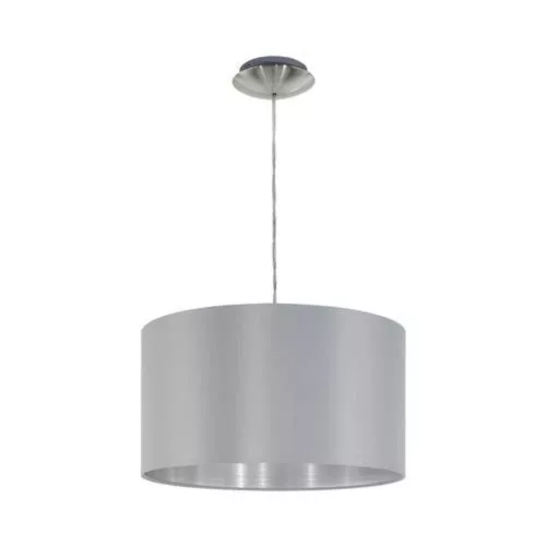 EGLO, 31601, MASERLO, lampă suspendată, E27, 1X60W, IP20, gri, argintiu