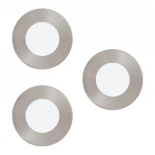 LED panel , 3W , süllyesztett , kerek , RGBW, dimmelhető , matt nikkel , 3db-os szett , EGLO , FUEVA-C , 32882