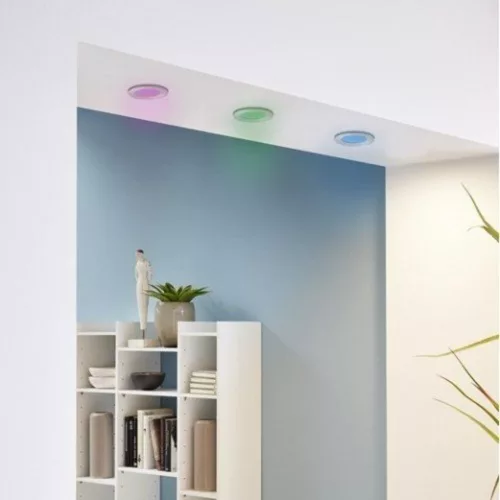 LED panel , 3W , süllyesztett , kerek , RGBW, dimmelhető , matt nikkel , 3db-os szett , EGLO , FUEVA-C , 32882