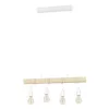 LED lámpa függeszték , mennyezeti , 4 x E27 , acél , fa , fehér , EGLO , TOWNSHEND , 33164
