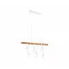 LED lámpa függeszték , mennyezeti , 6 x E27 , acél , fa , fehér , EGLO , TOWNSHEND , 33165